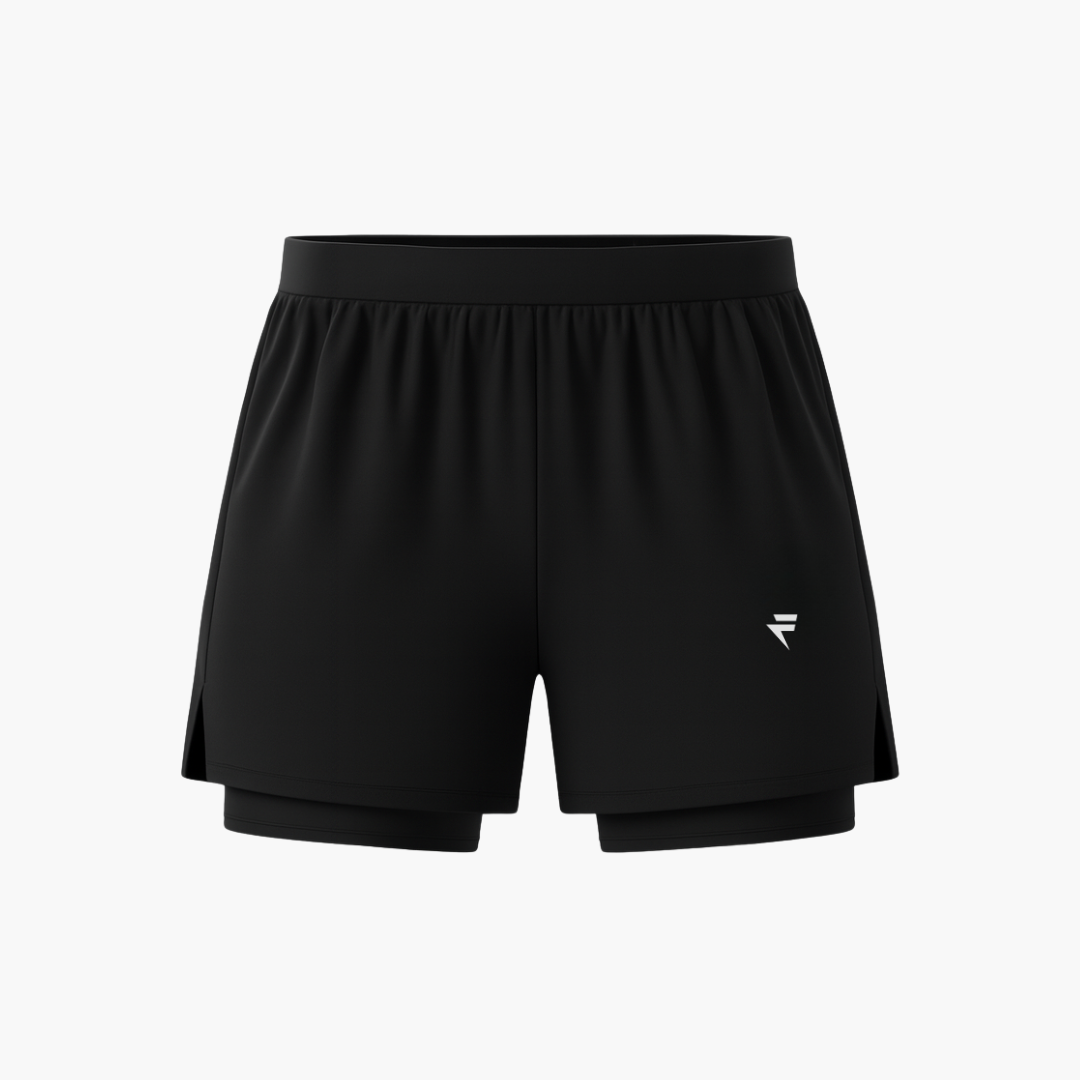 Short De Compression Homme Avec Bonnet Intégré - Marque Trace, Taille Medium, Noir - Neuf