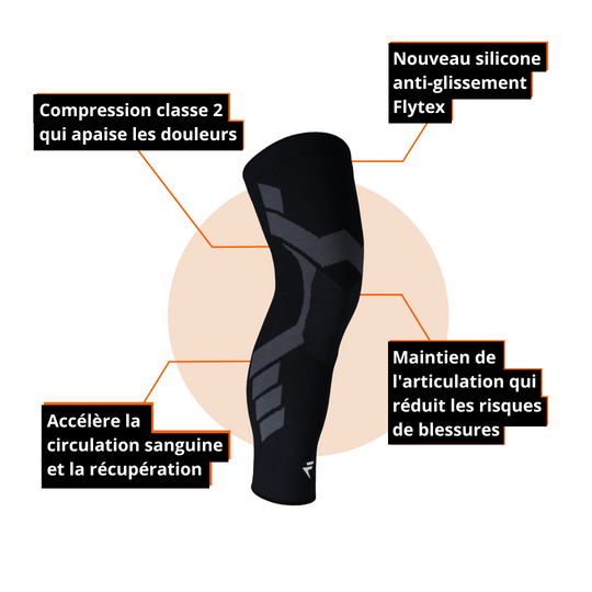 Maintien de compression Été V2 pour Genoux et Jambes Flytex