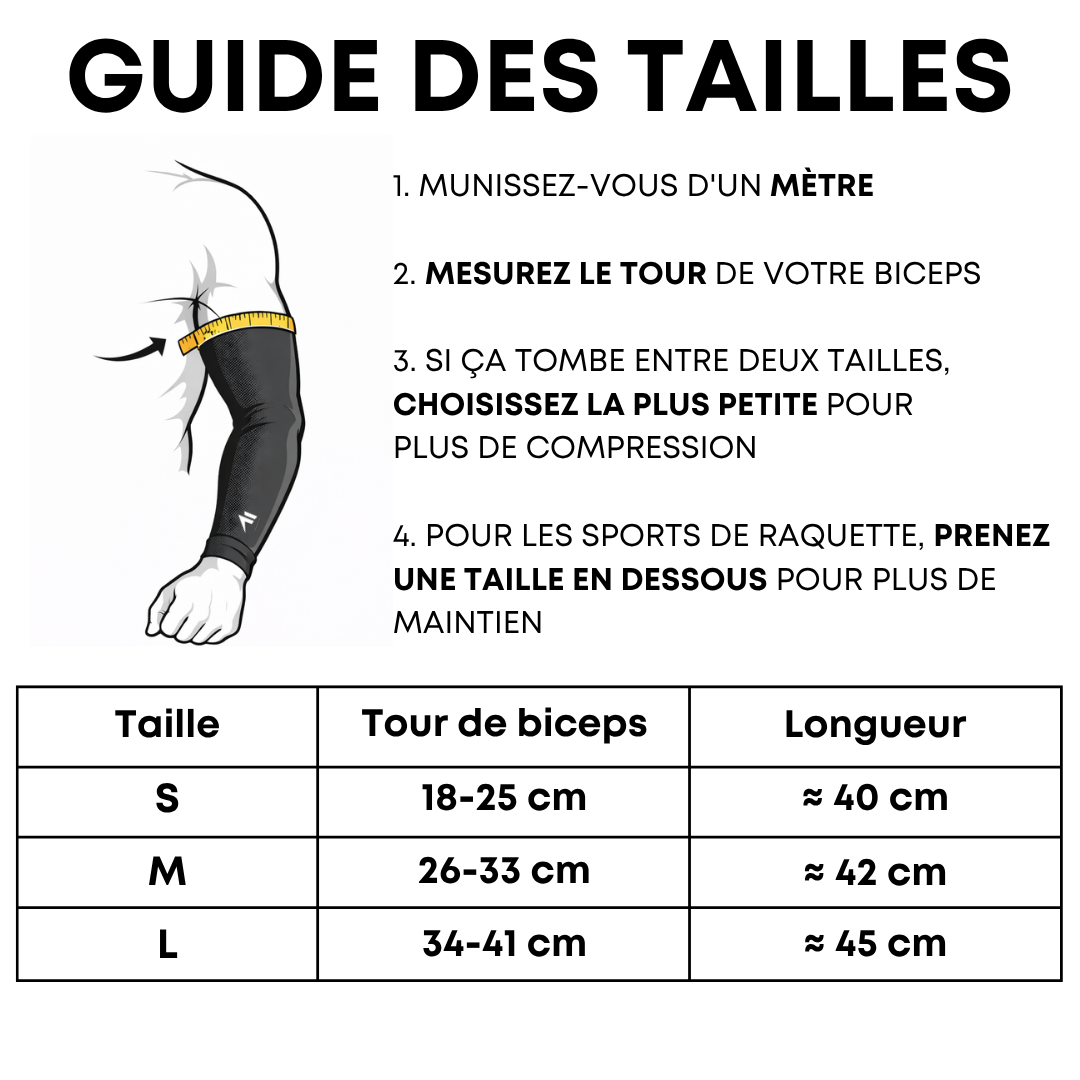 Manchons de compression pour bras