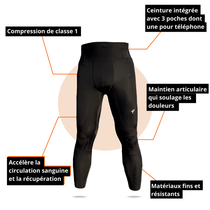 Legging avec Maintien des genoux intégré