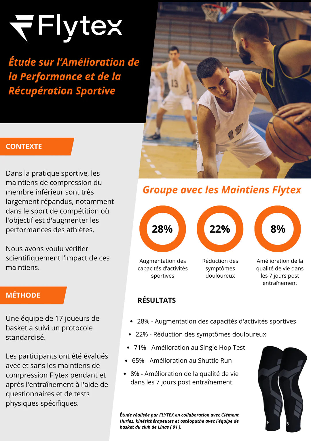 Flytex - Maintiens de compression pour genoux