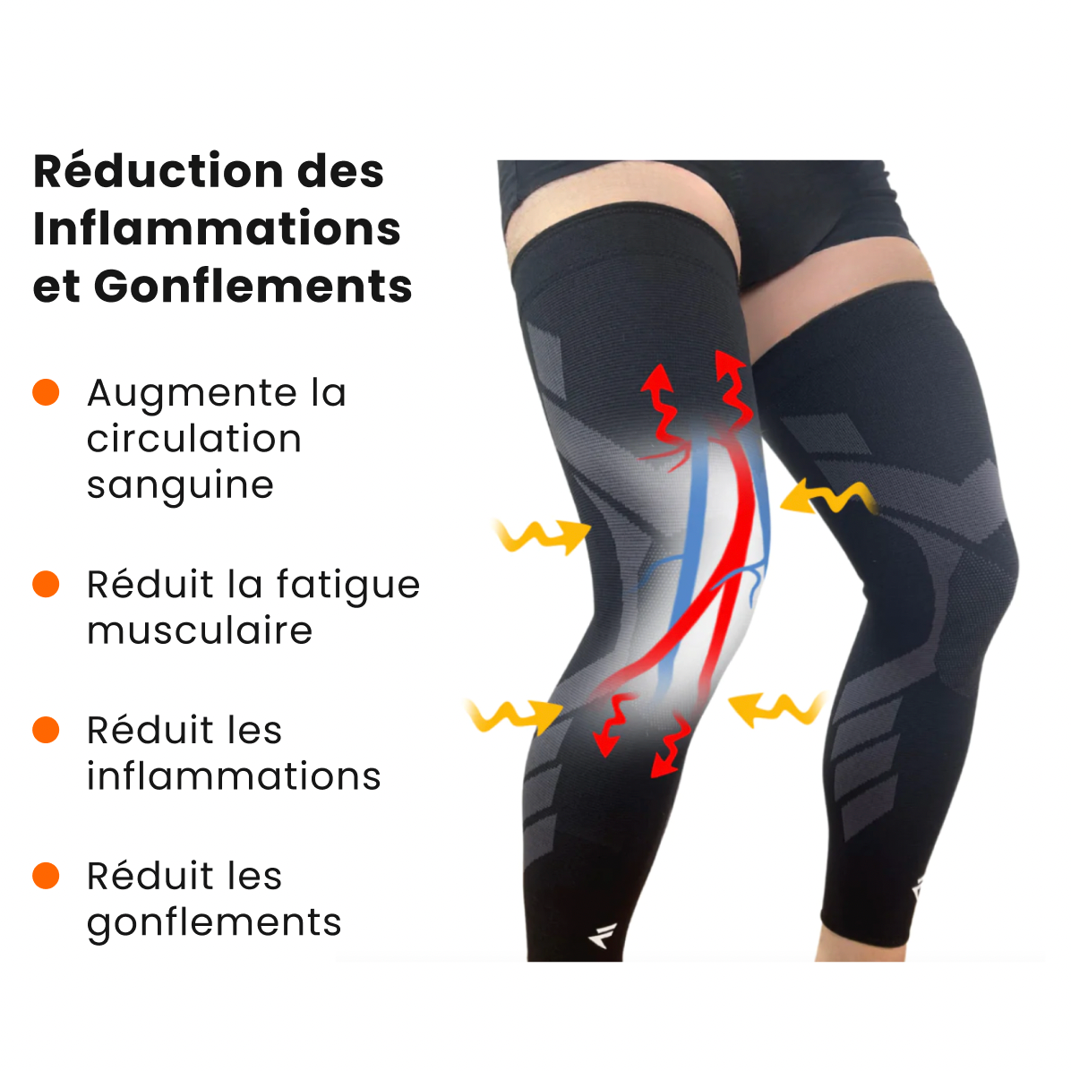 Maintien de compression V2 pour Genoux et Jambes Flytex